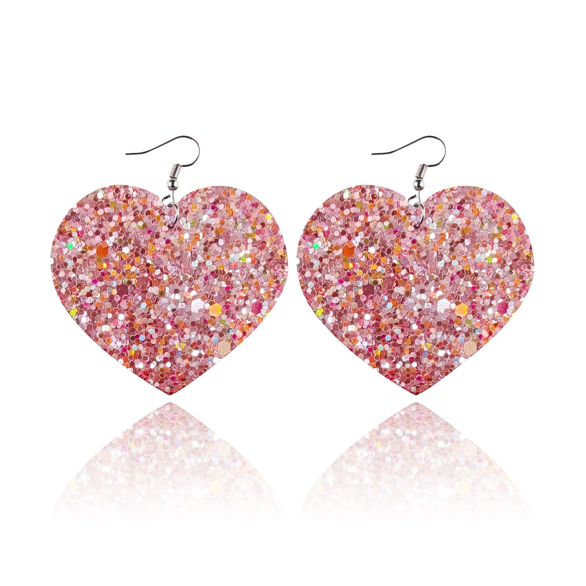Wholesale Heart Valentine' s Day Leather Earrings